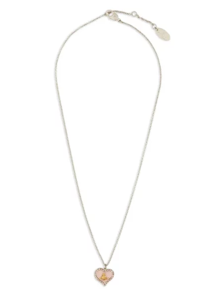 Pandantiv Vivienne Westwood cu motiv cu inimi argintiu