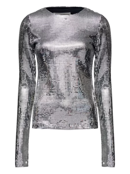 Tricou Mm6 Maison Margiela lung argintiu