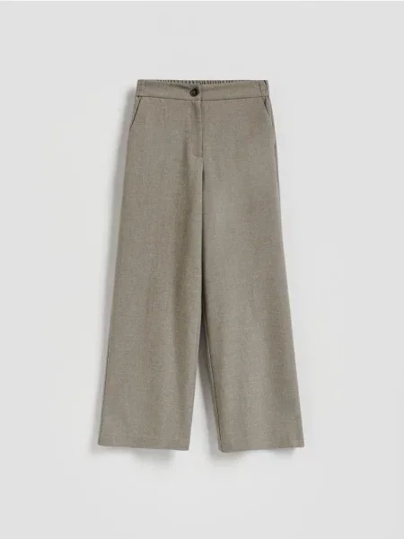 Reserved Брюки з широкими штанинами світло-сірий сірі