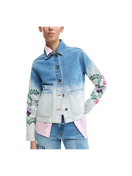 Kurtka jeansowa Desigual niebieska