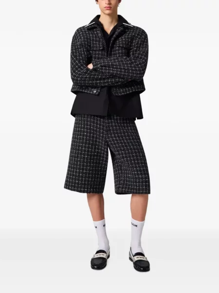 Geacă Msgm în carouri din tweed negru