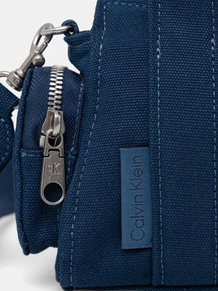 Calvin Klein Táska Webbing Strap Canvas Pocket Bag kék