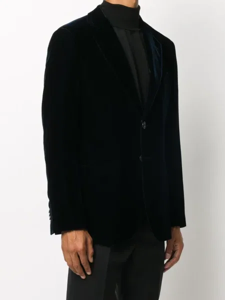 Sacou Giorgio Armani de catifea albastru