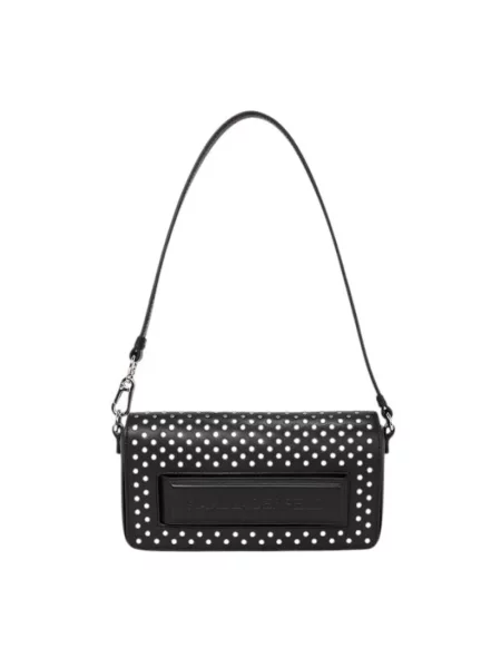 Karl Lagerfeld torebka skórzana czarny