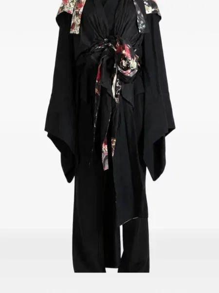 Geacă Yohji Yamamoto cu imagine drapată negru