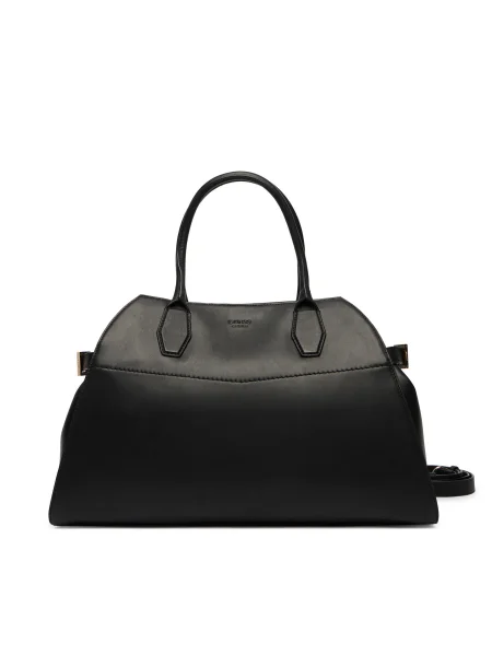 Guess geantă de piele LIZA negru