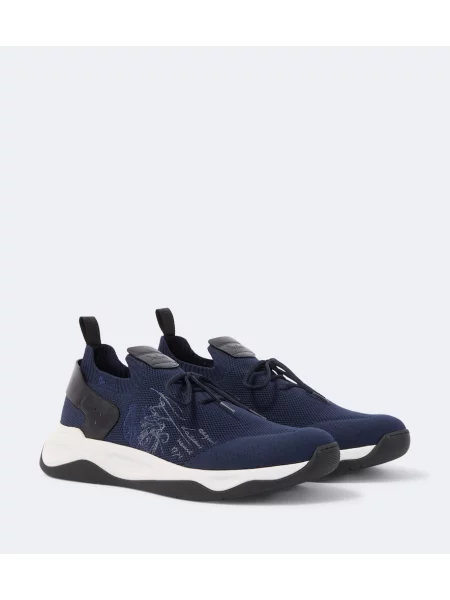 Sneakerși Berluti din piele albastru