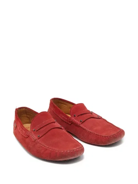 Semišové retro loafers Tod's Vintage červené