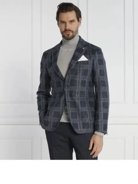 BOSS BLACK Sacou cu adaos de lână negru