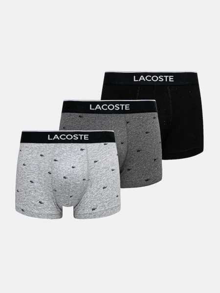 Lacoste testhezálló boxeralső férfi elasztánnal csomag szürke