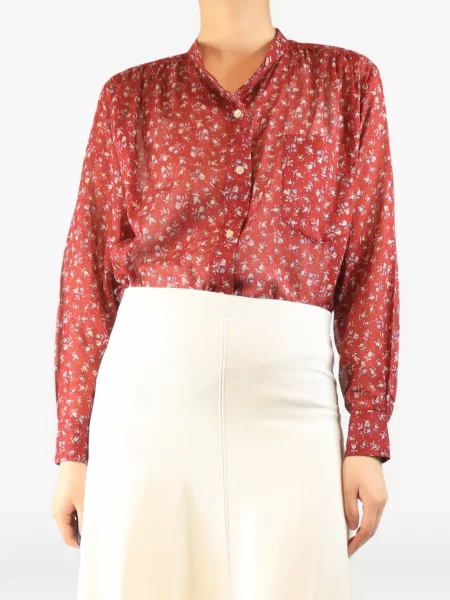 Bluză Marant Etoile cu model floral cu imagine roșu