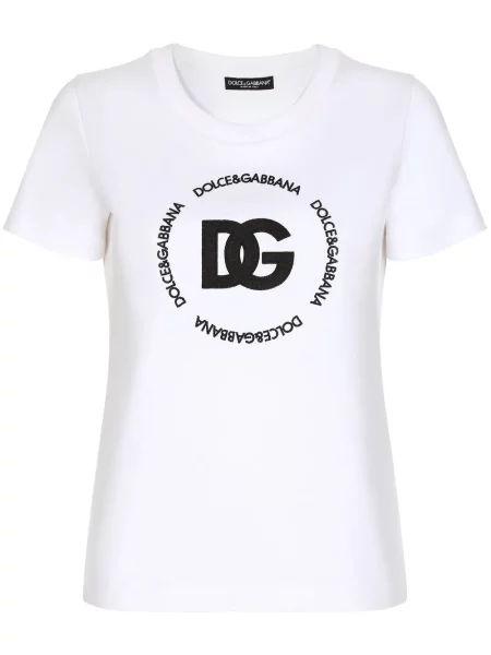Tricou Dolce & Gabbana cu imagine scurt alb