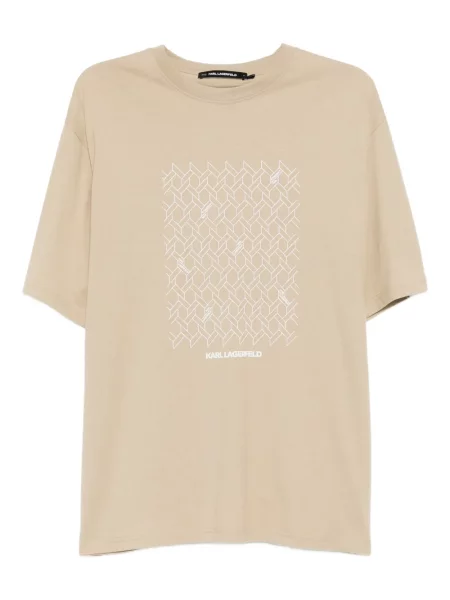 Tricou Karl Lagerfeld cu imagine cu imprimeu geometric cu decolteu rotund