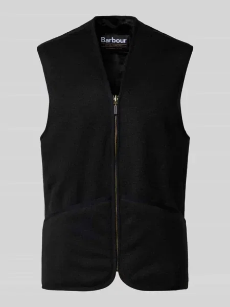 Kamizelka o kroju regular fit z imitacji futra Barbour czarna