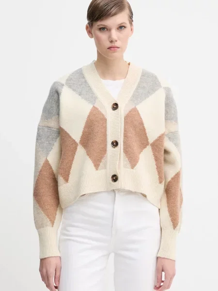 Barbour cardigan din amestec de lână SILVIA bej