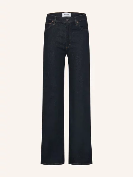 Agolde Jeansy Straight Harper schwarz