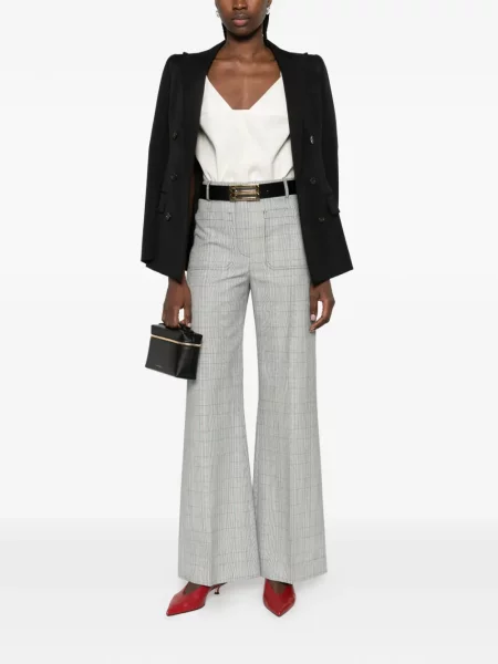 Pledinės kelnės Victoria Beckham pilka