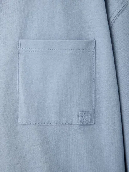 Koszulka z bawełny loose fit Dzieci lata MANGO KIDS niebieski
