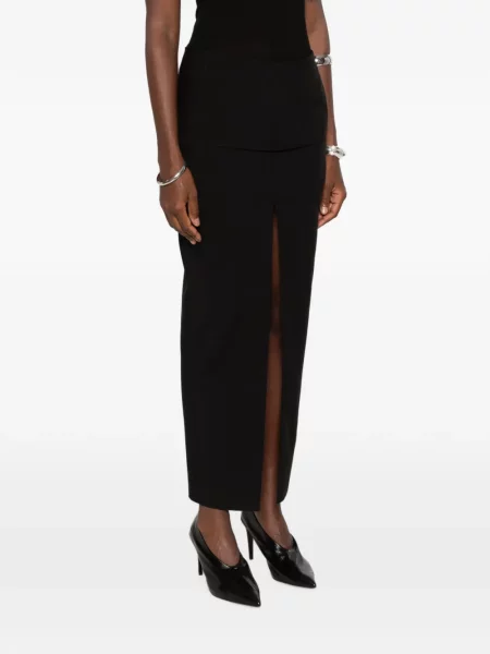 Fustă midi Rick Owens negru