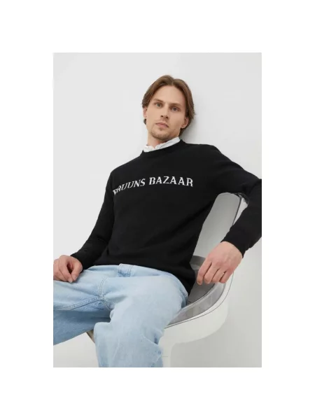 Dzianinowy sweter Bruuns Bazaar czarny
