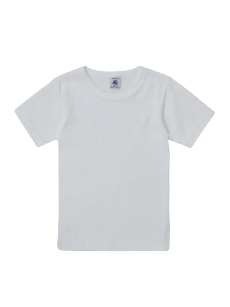 Tricou copii Petit Bateau alb