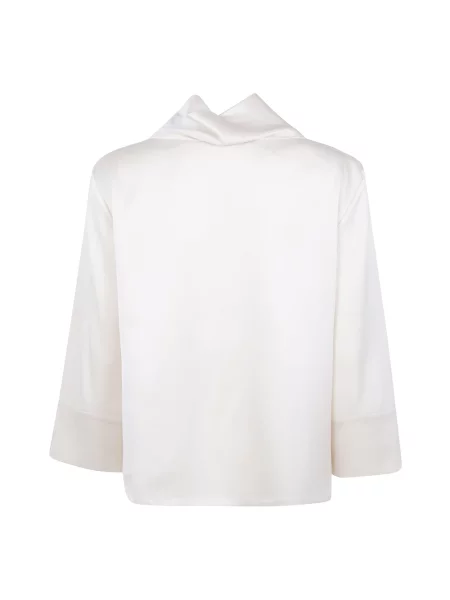 Długi top By Malene Birger z długim rękawem biały