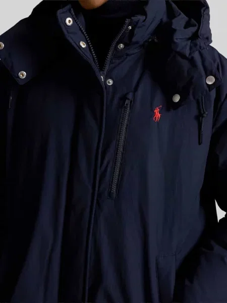 Płaszcz o kroju regular fit z mieszanki bawełny Polo Ralph Lauren granatowy