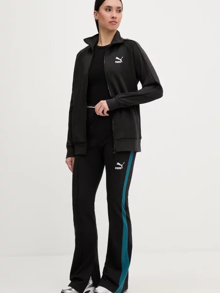 Puma T7 Classics Play Paris Flared spodnie dresowe z czarne