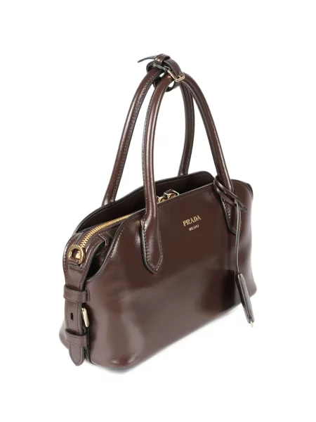Geantă shopper Prada din piele maro