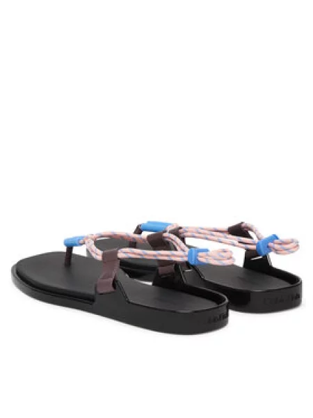 Sandali Calvin Klein Beach Sandal Rope Pu 2 Pisana črna