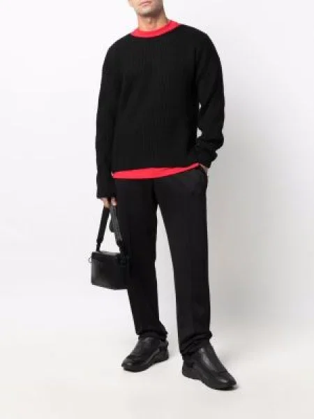 Dryžuotas megztinis Off-white balta