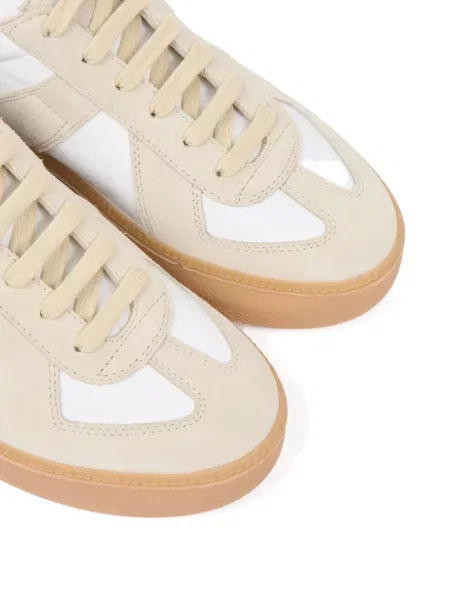 Sneakerși Maison Margiela cu pană alb