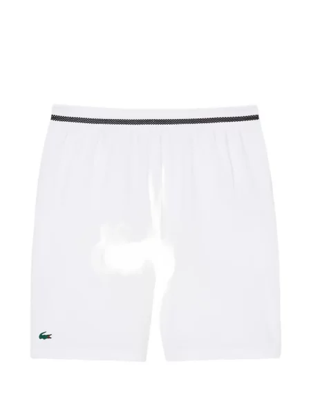 Pantaloni scurți Lacoste cu autograf alb