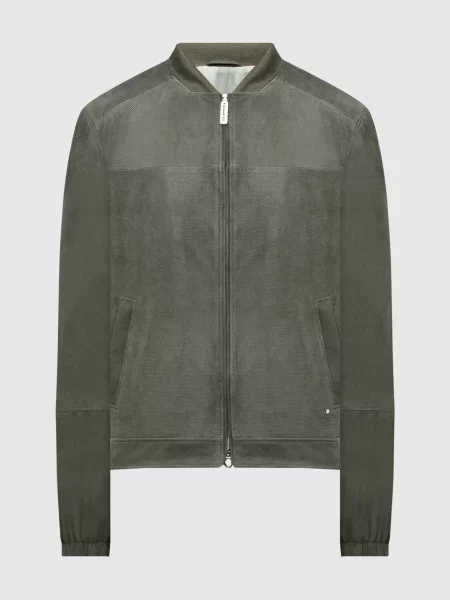 Замшевый бомбер Stefano Ricci зеленый