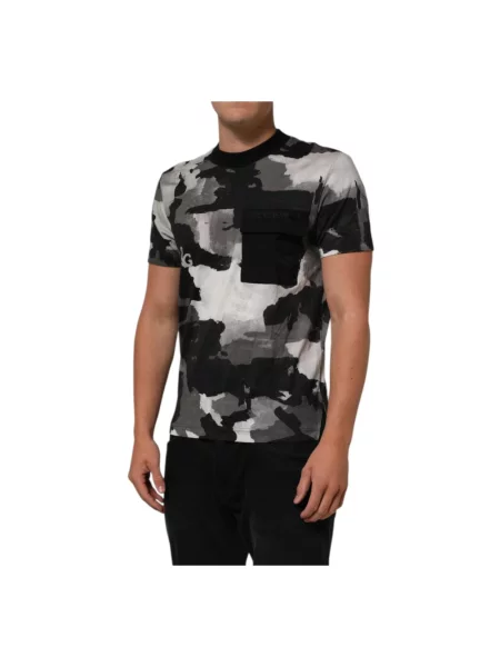 Koszulka Dolce And Gabbana w kamuflażu z krótkim rękawem