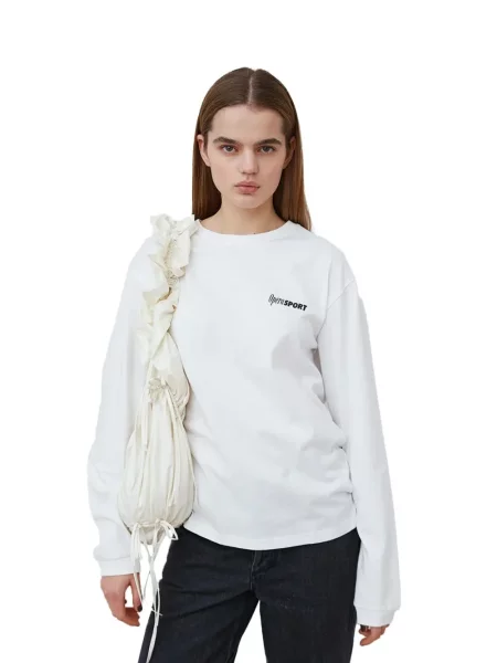 Lung top Opérasport alb