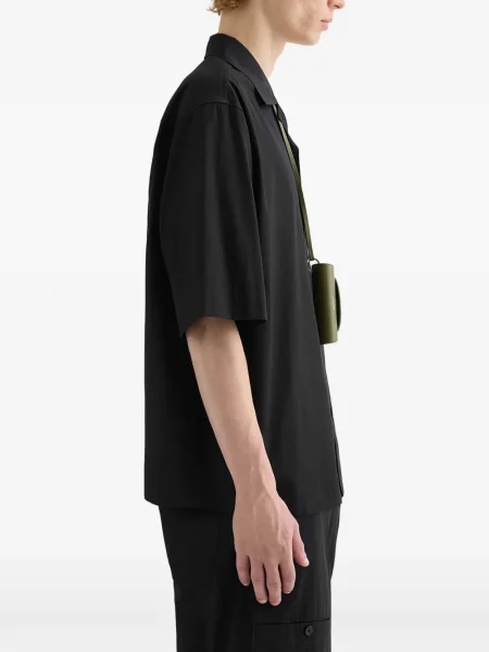 Cămașă Jil Sander din poplin negru