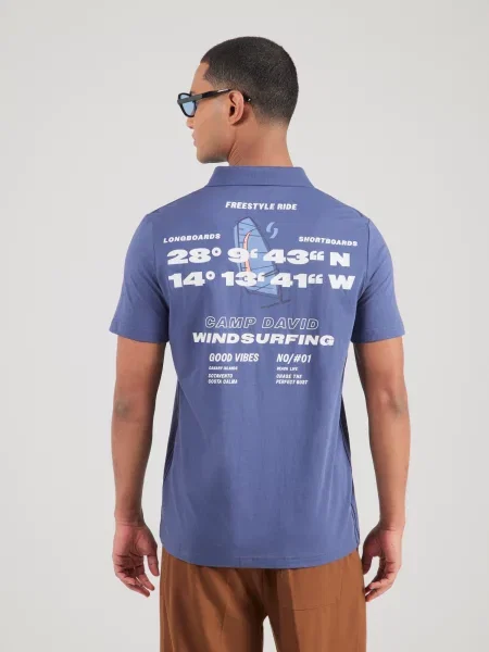 CAMP DAVID Tricou opal alb