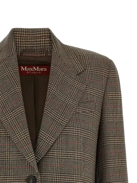 Sacou Max Mara în carouri maro