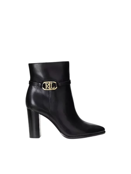 Botki Ralph Lauren skórzane czarne