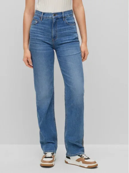 Boss Blugi Ada Albastru Straight Leg negru
