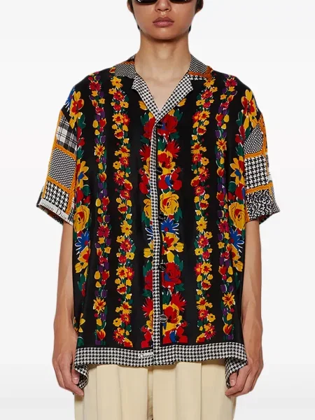 Svilena kratak košulja J. Logan Home crna