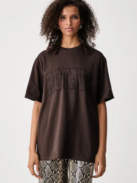 Rotate T-shirt γυναικείο καφέ