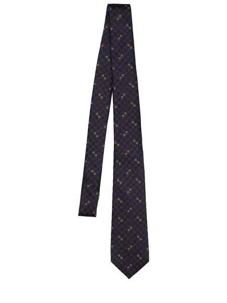 Hodvábna kravata Gucci modrá
