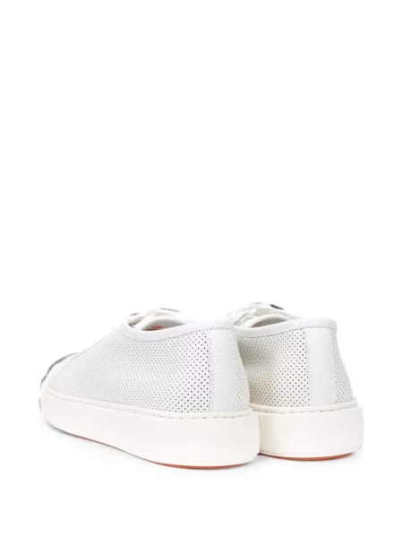 Bőr sneaker Santoni fehér