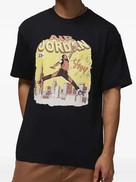 Tricou Nike retro cu imagine cu model paisley negru