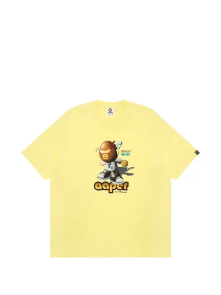Tricou Aape By A Bathing Ape cu imagine galben