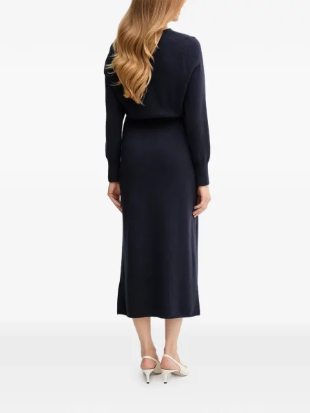 Odgovarati midi haljina Oui iznad koljena prorez plava