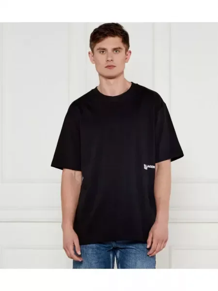 Karl Lagerfeld Jeans Póló | Relaxed fit fekete