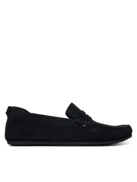 Tommy Hilfiger Mokaszin Core Hilfiegr Suede Driver Sötétkék kék